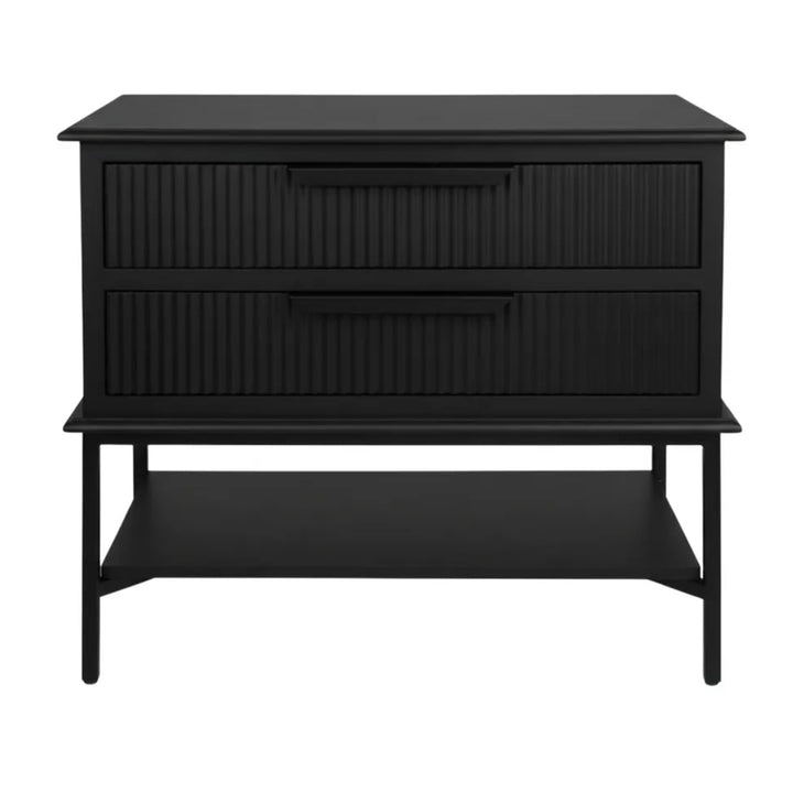 Aimee Bedside Table - Large All Black