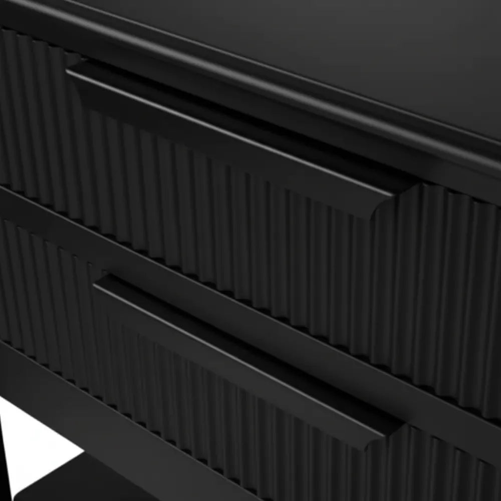 Aimee Bedside Table - Large All Black