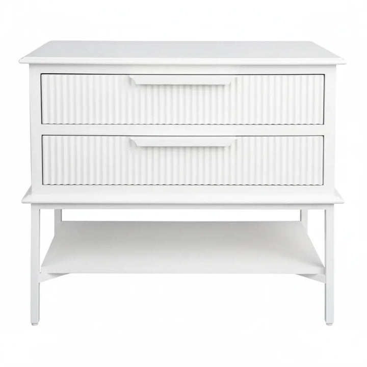 Aimee Bedside Table - Large All White