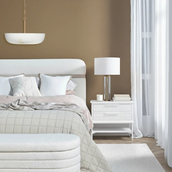 Aimee Bedside Table - Large All White