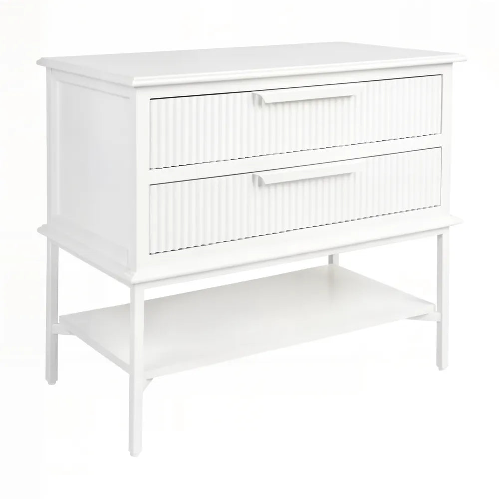 Aimee Bedside Table - Large All White