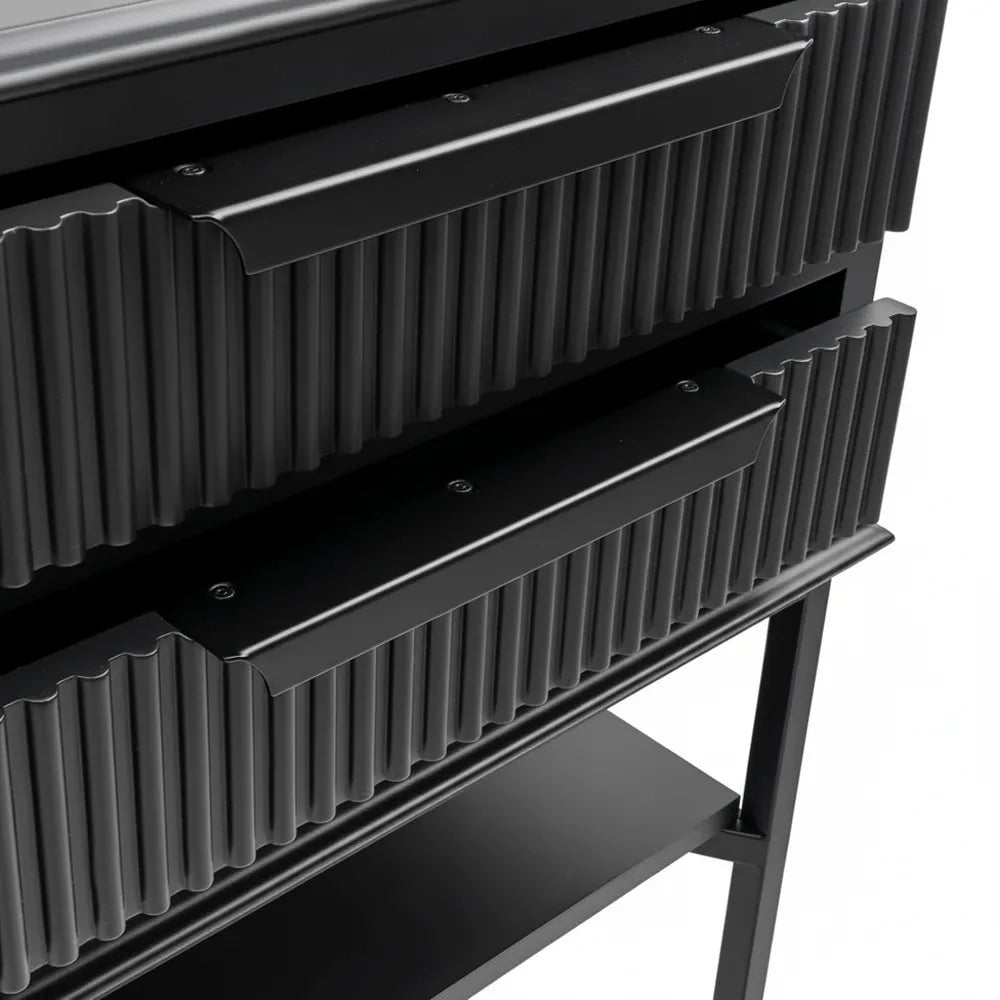 Aimee Bedside Table - Small All Black