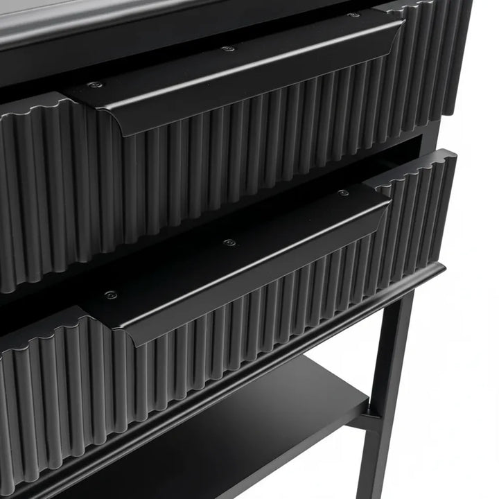 Aimee Bedside Table - Small All Black