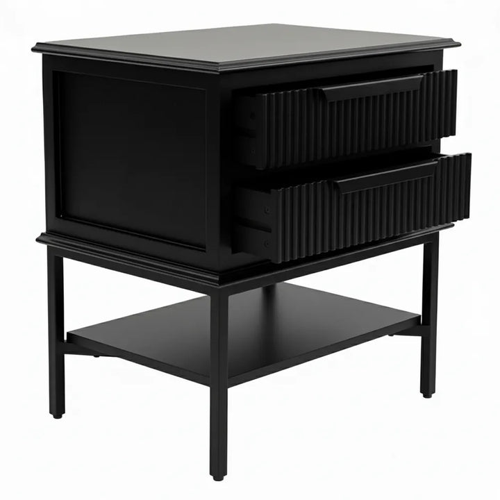 Aimee Bedside Table - Small All Black