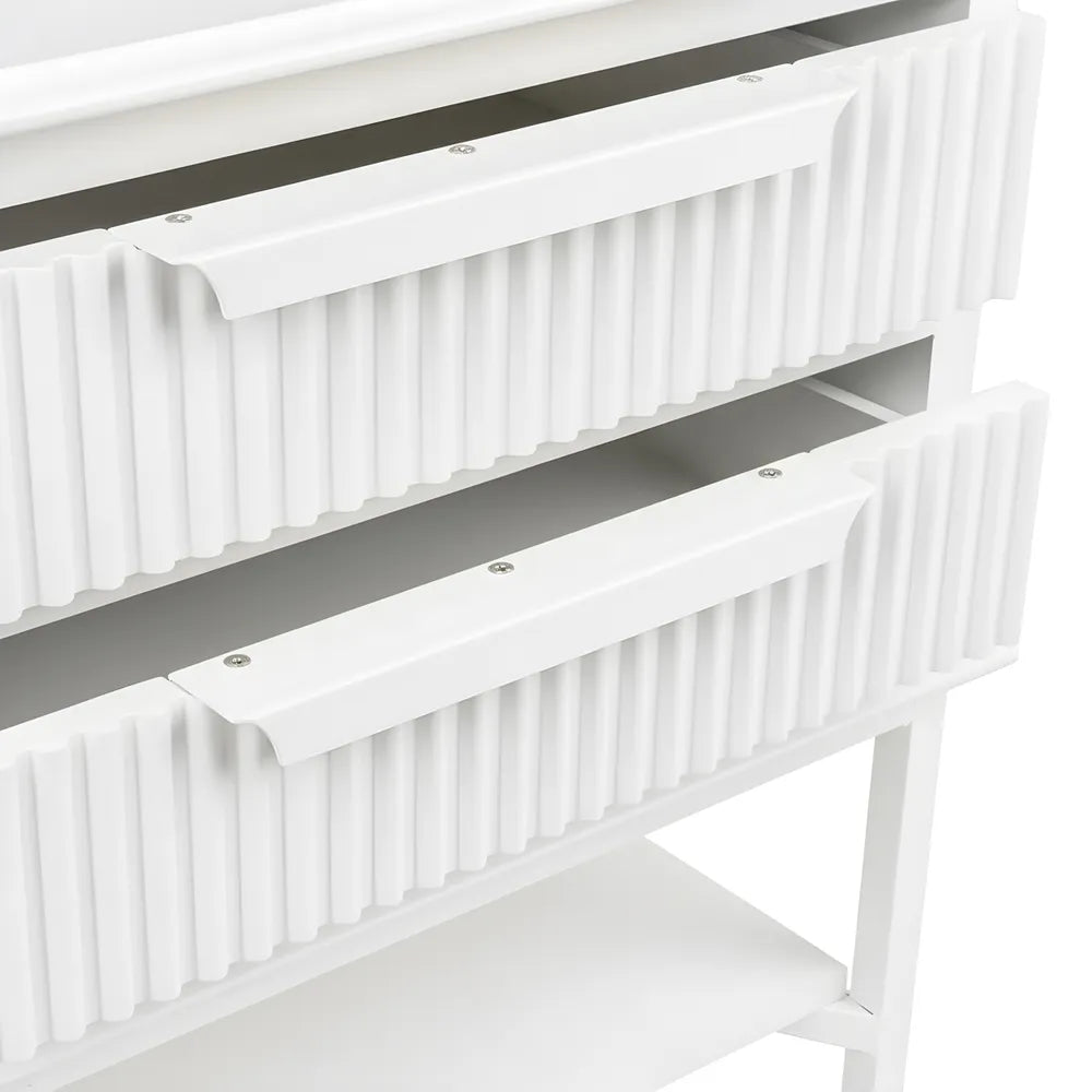 Aimee Bedside Table - Small All White