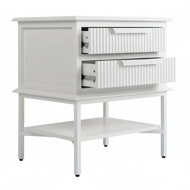 Aimee Bedside Table - Small All White