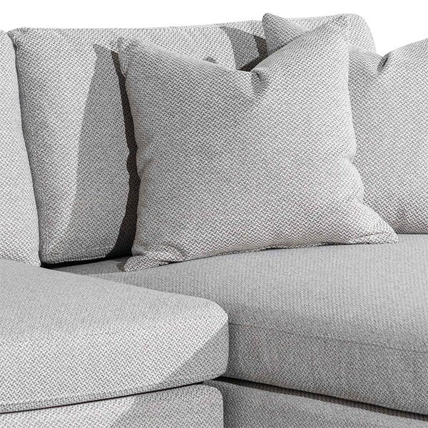 Alana 3 Seater Right Chaise Fabric Sofa - Grey