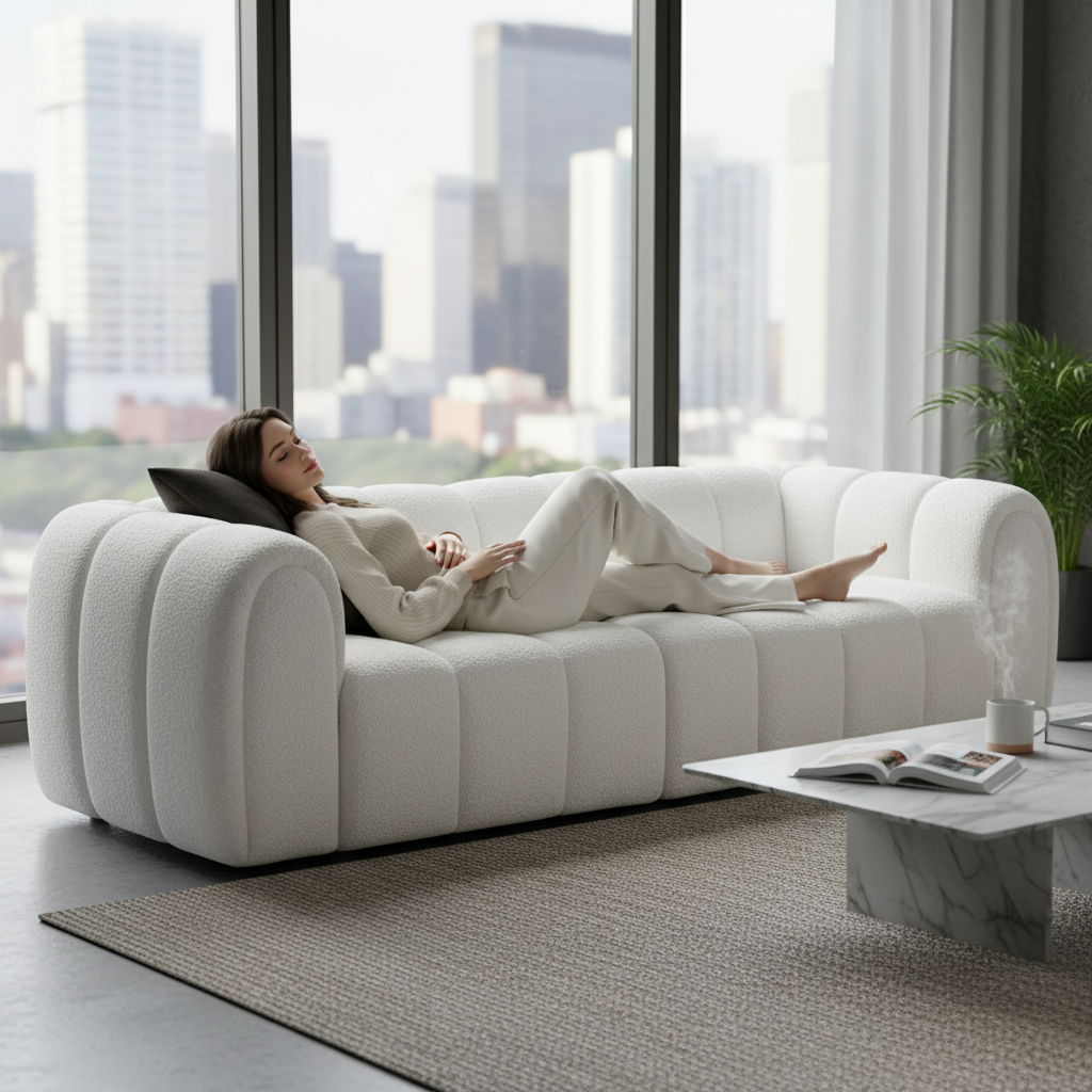 Alba 3 Seater Boucle Sofa