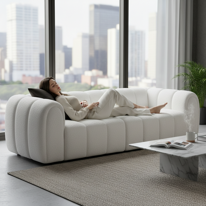 Alba 3 Seater Boucle Sofa