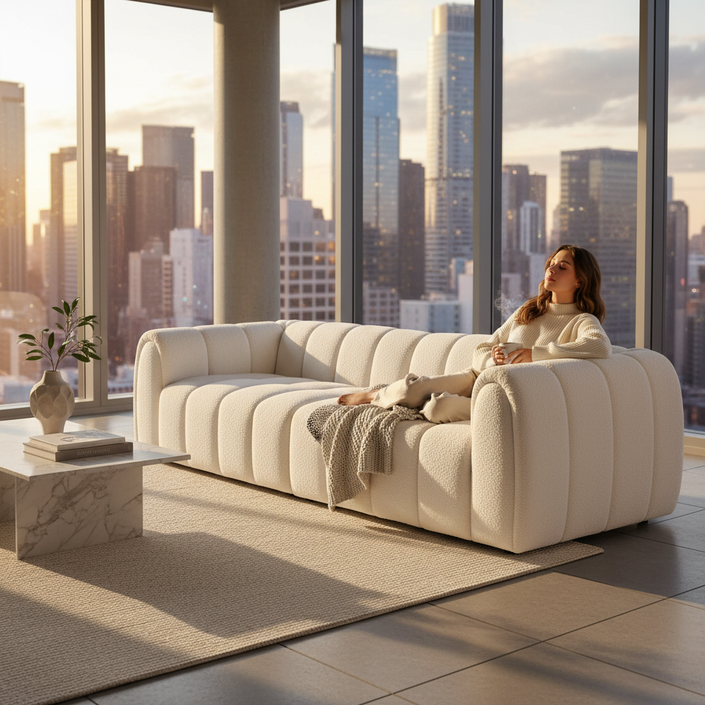 Alba 4 Seater Boucle Sofa