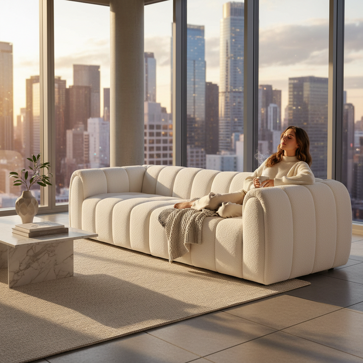 Alba 4 Seater Boucle Sofa