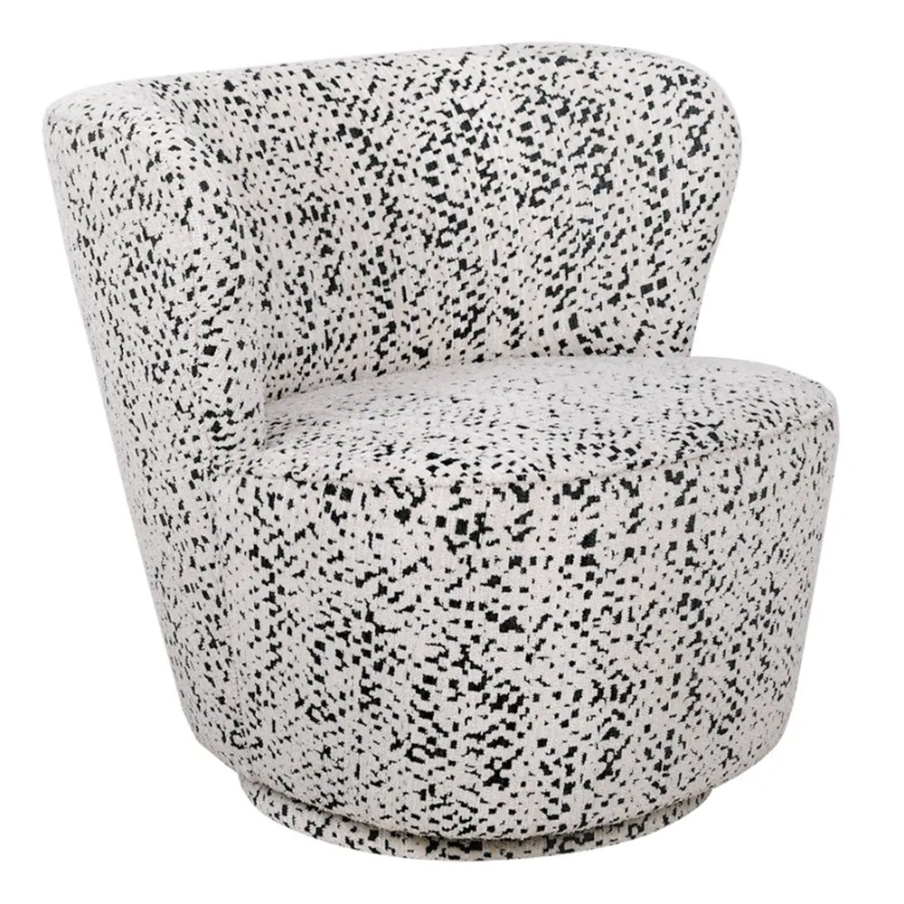 Alberta Swivel Chair - Charcoal Jacquard
