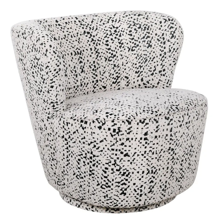 Alberta Swivel Chair - Charcoal Jacquard