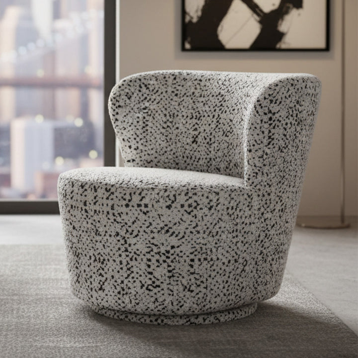 Alberta Swivel Chair - Charcoal Jacquard