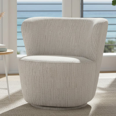 Alberta Swivel Chair - Ivory Weave