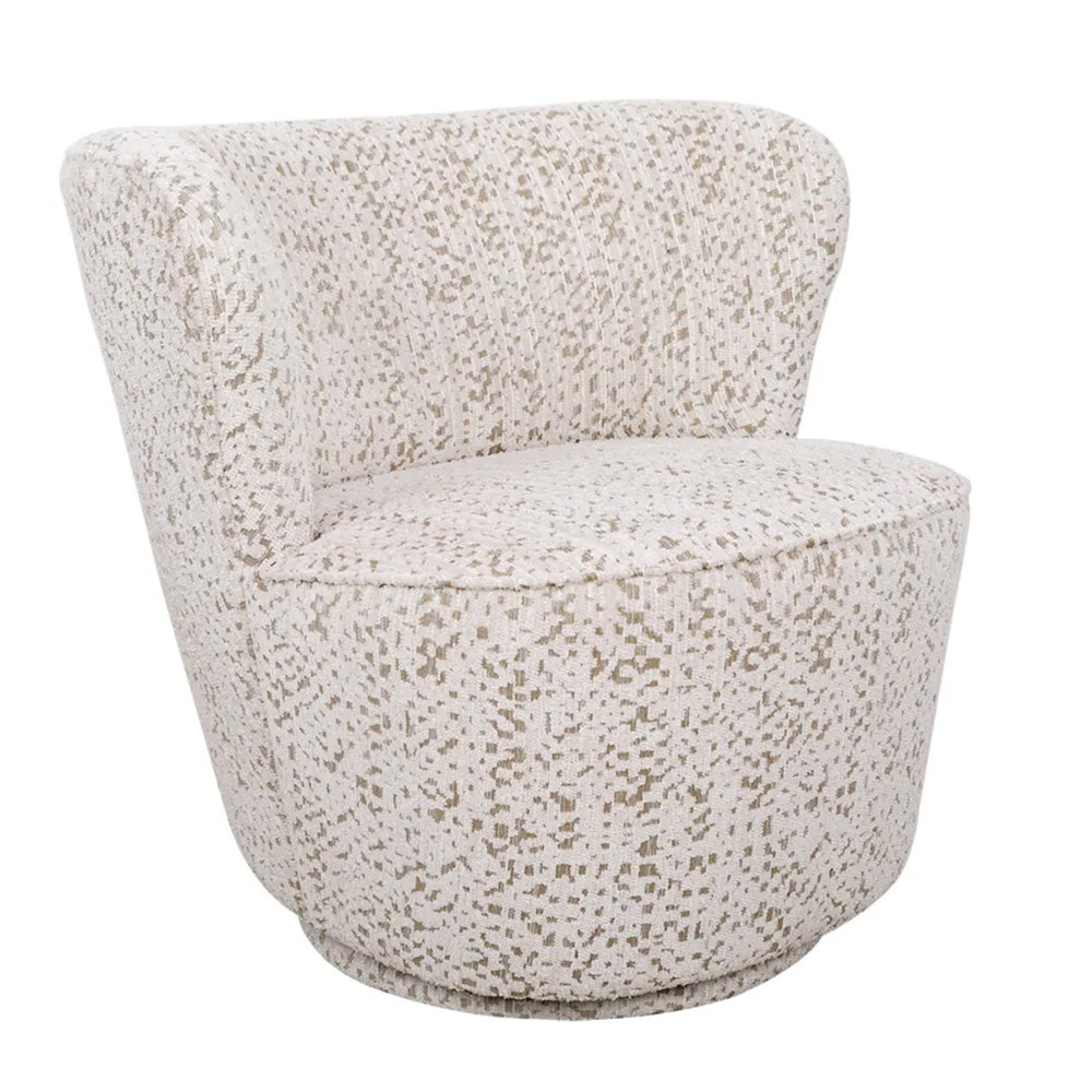 Alberta Swivel Chair - Oyster Jacquard