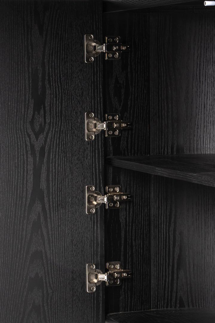 Albina 1.77m Left Drawer Office Desk - Black Oak