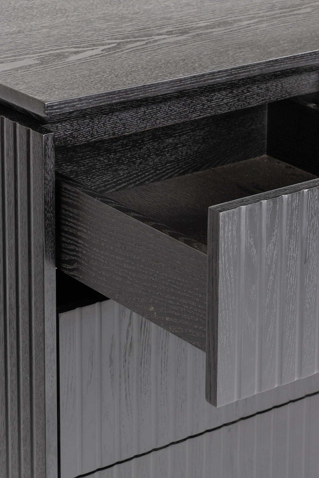 Albina 1.77m Left Drawer Office Desk - Black Oak