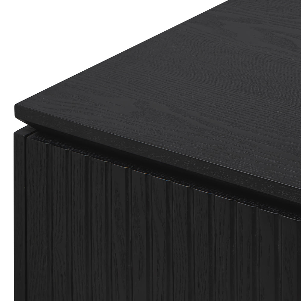 Payton 1.77m Left Drawer Office Desk - Black Oak