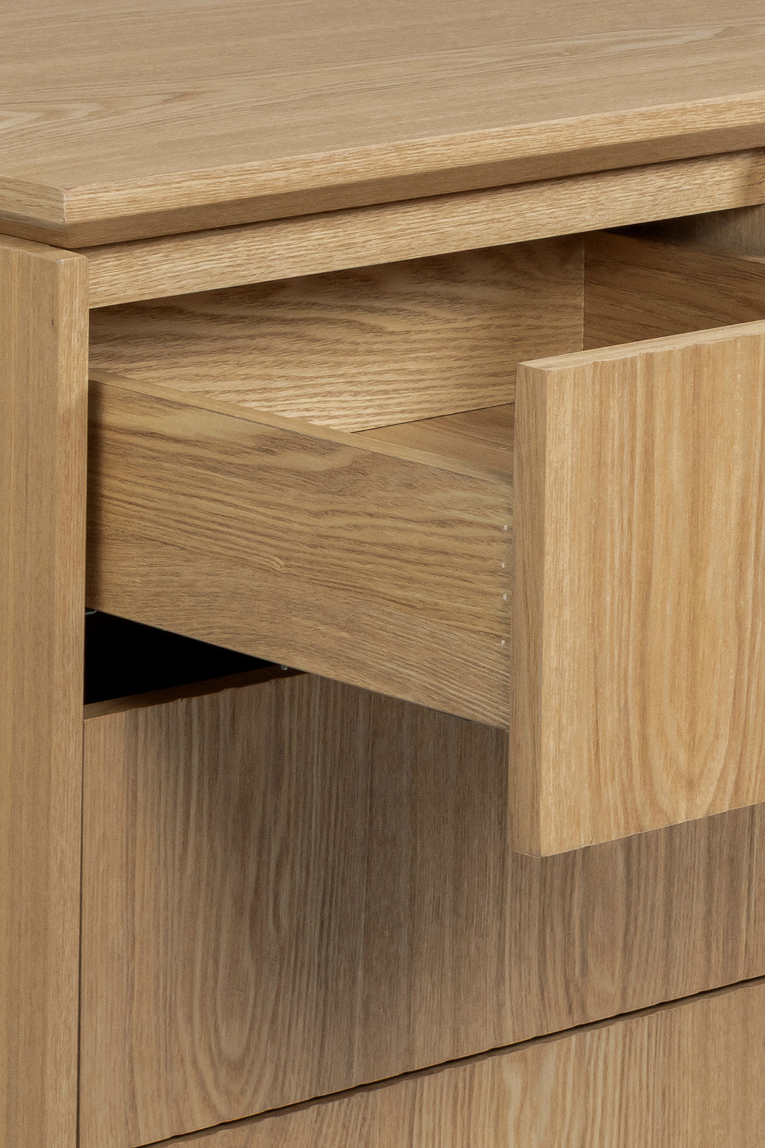 Albina 1.77m Left Drawer Office Desk - Natural Oak