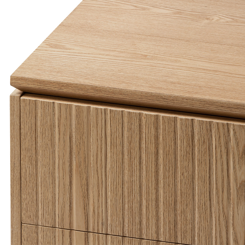 Payton 1.77m Left Drawer Office Desk - Natural Oak