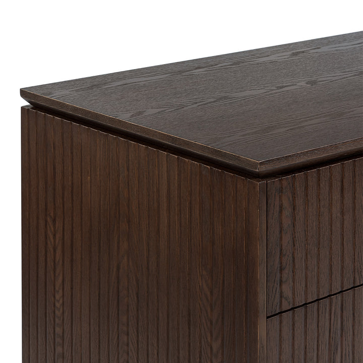 Albina 1.77m Left Drawer Office Desk - Walnut