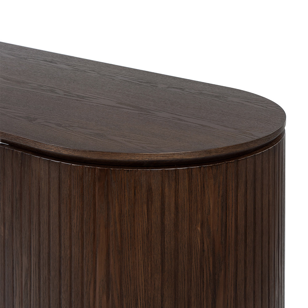 Albina 1.77m Left Drawer Office Desk - Walnut