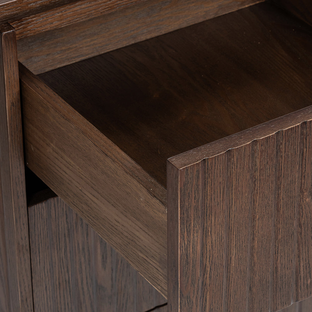 Albina 1.77m Left Drawer Office Desk - Walnut