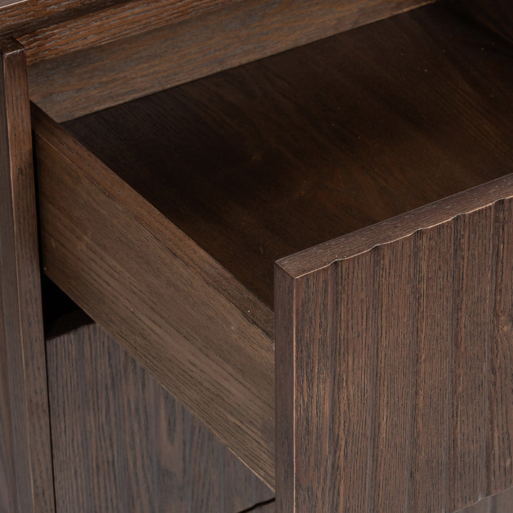 Albina 1.77m Left Drawer Office Desk - Walnut