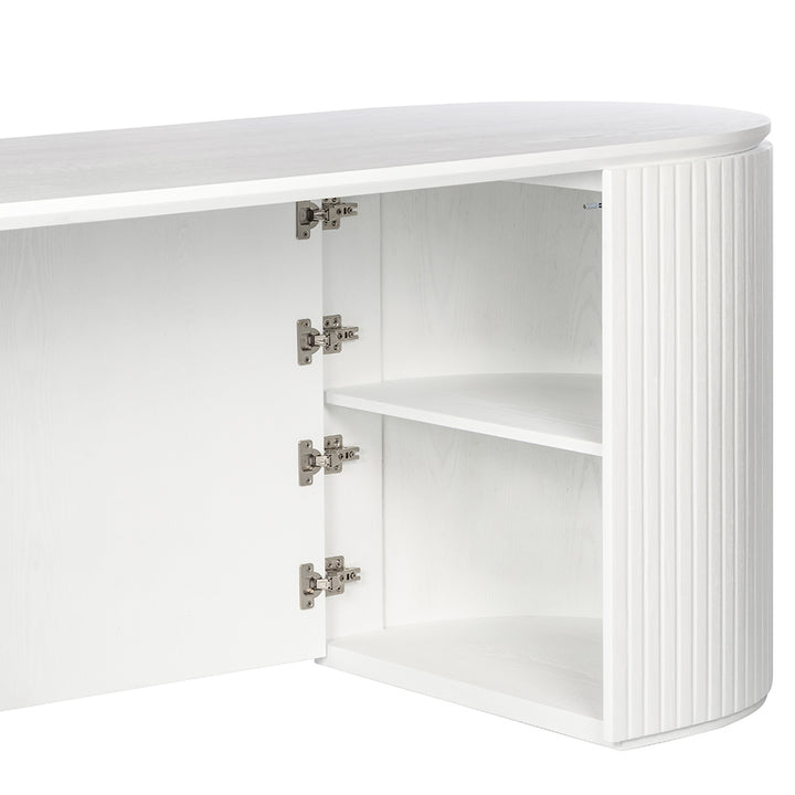 Albina 1.77m Left Drawer Office Desk - White