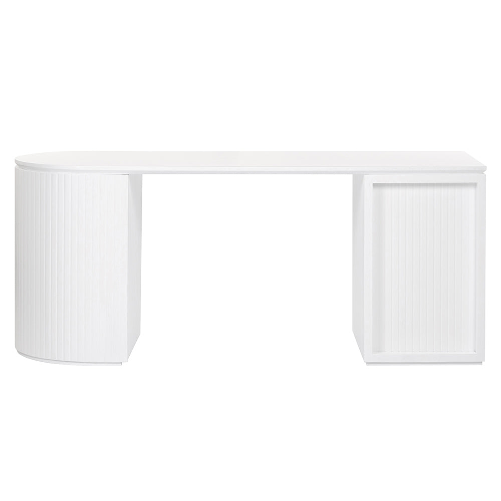 Albina 1.77m Left Drawer Office Desk - White