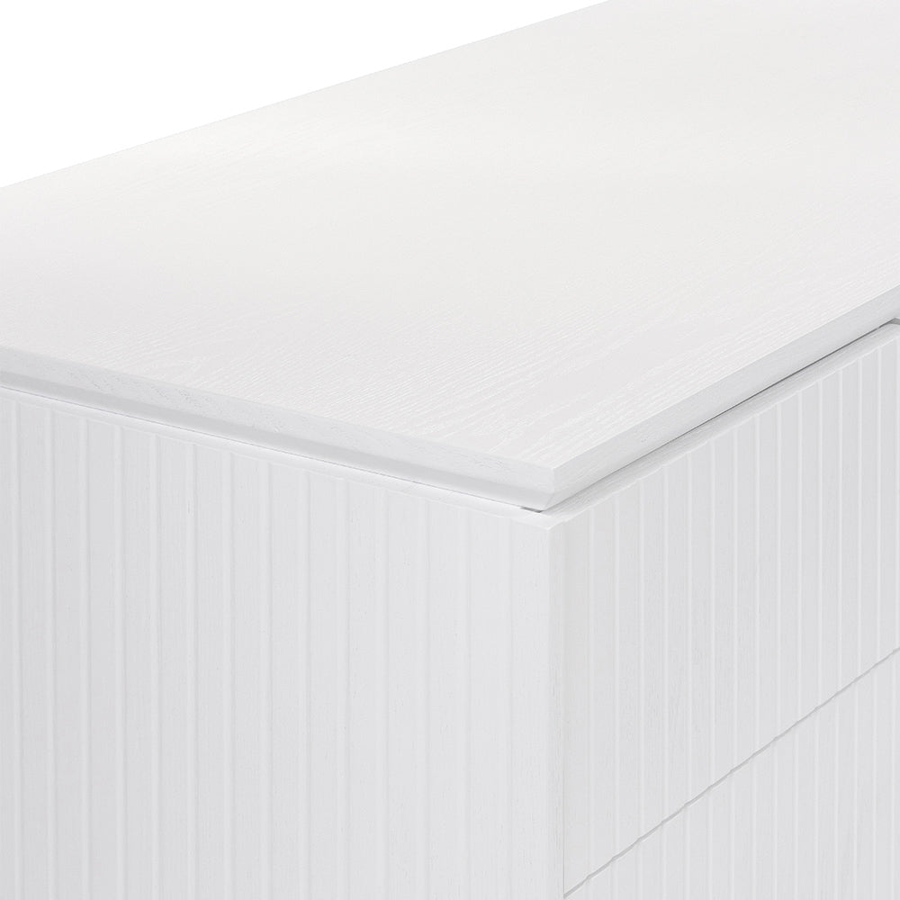 Albina 1.77m Left Drawer Office Desk - White