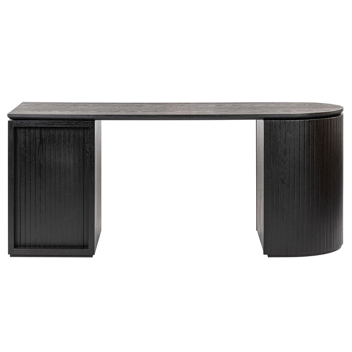 Albina 1.77m Right Drawer Office Desk - Black Oak