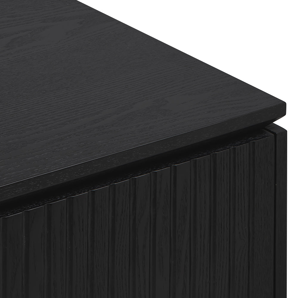 Payton 1.77m Right Drawer Office Desk - Black Oak