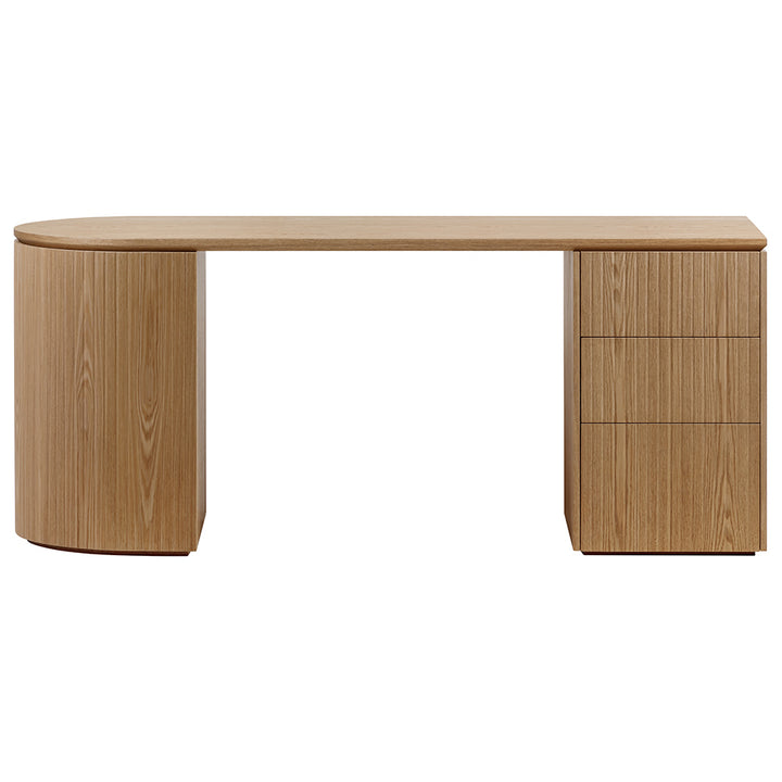 Albina 1.77m Right Drawer Office Desk - Natural Oak