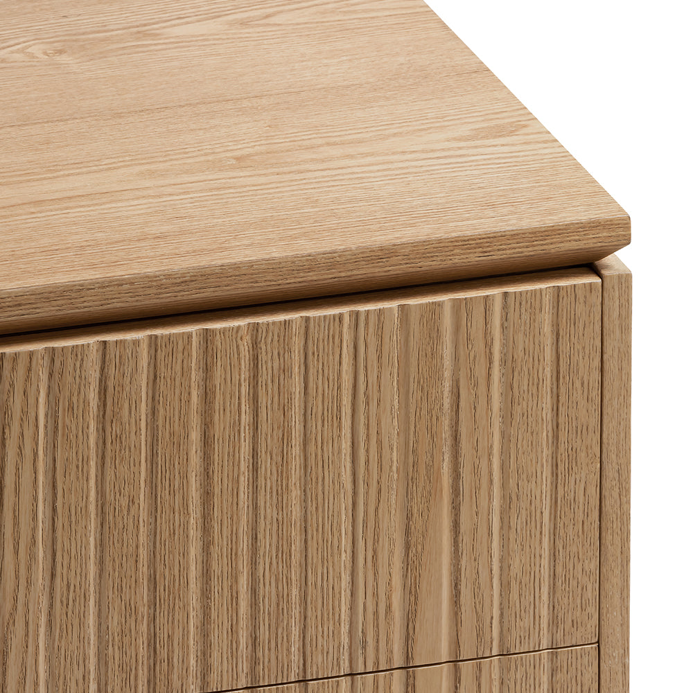 Payton 1.77m Right Drawer Office Desk - Natural Oak