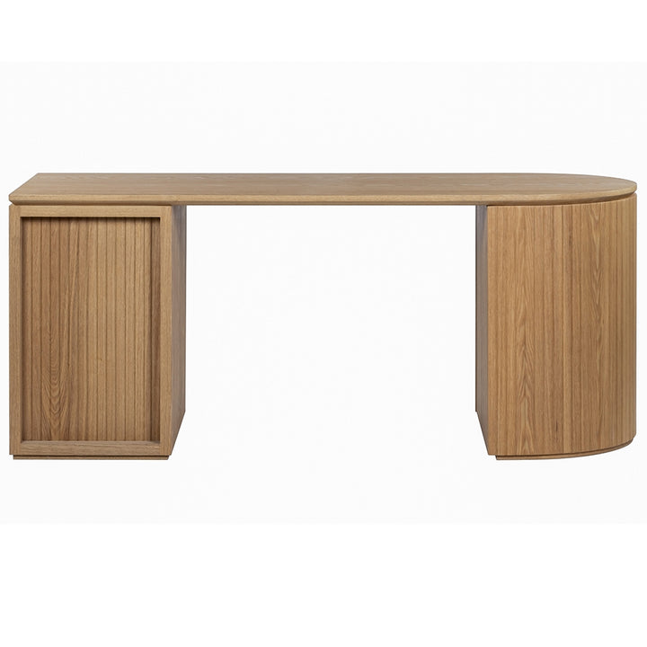 Albina 1.77m Right Drawer Office Desk - Natural Oak