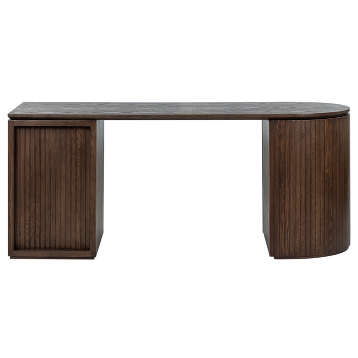 Albina 1.77m Right Drawer Office Desk - Walnut