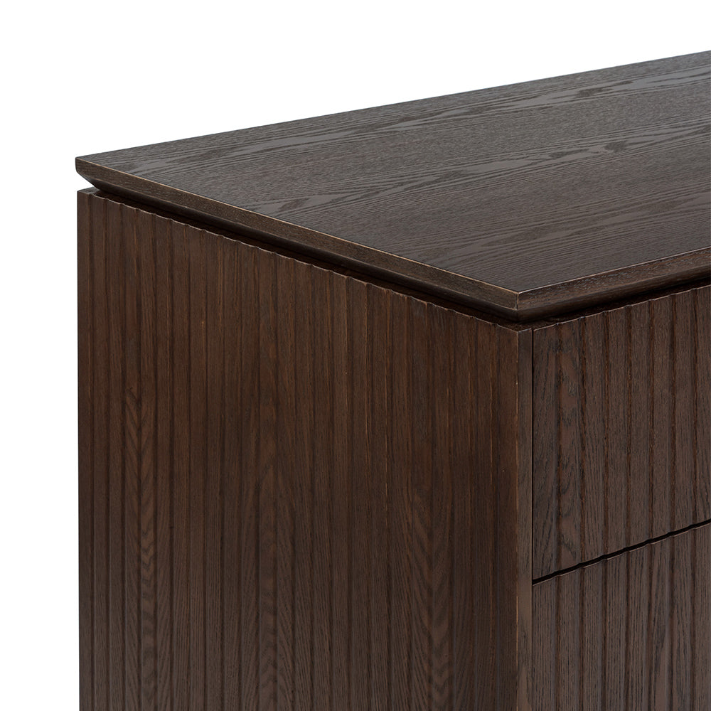 Albina 1.77m Right Drawer Office Desk - Walnut