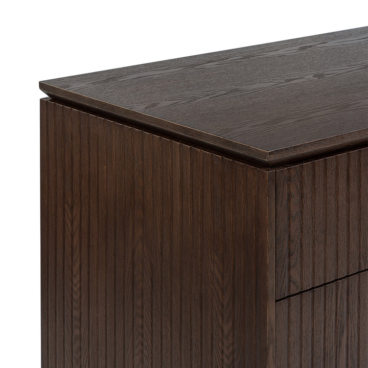 Albina 1.77m Right Drawer Office Desk - Walnut