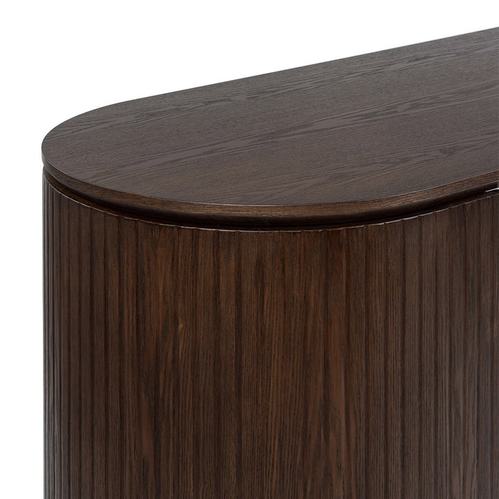 Albina 1.77m Right Drawer Office Desk - Walnut