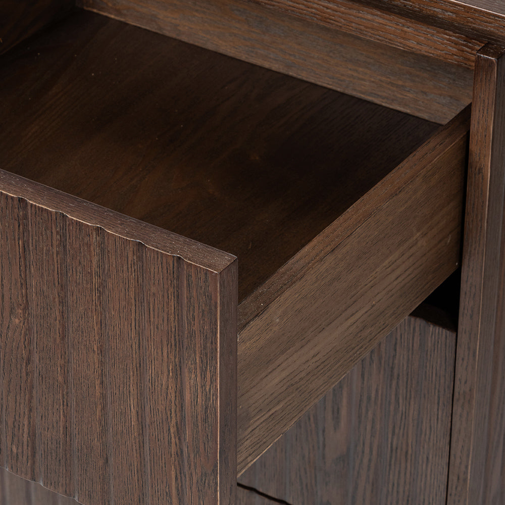 Albina 1.77m Right Drawer Office Desk - Walnut