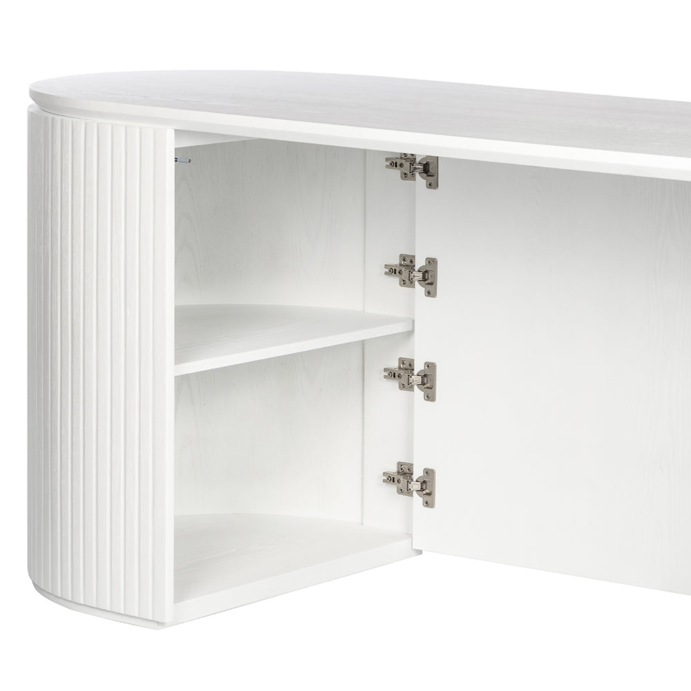 Albina 1.77m Right Drawer Office Desk - White