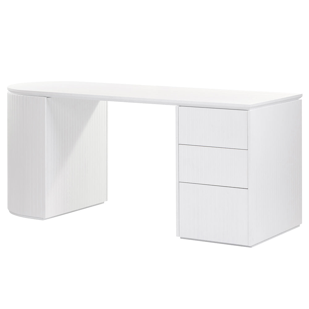 Albina 1.77m Right Drawer Office Desk - White
