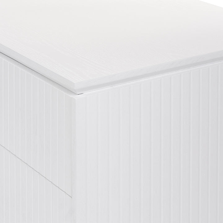 Albina 1.77m Right Drawer Office Desk - White