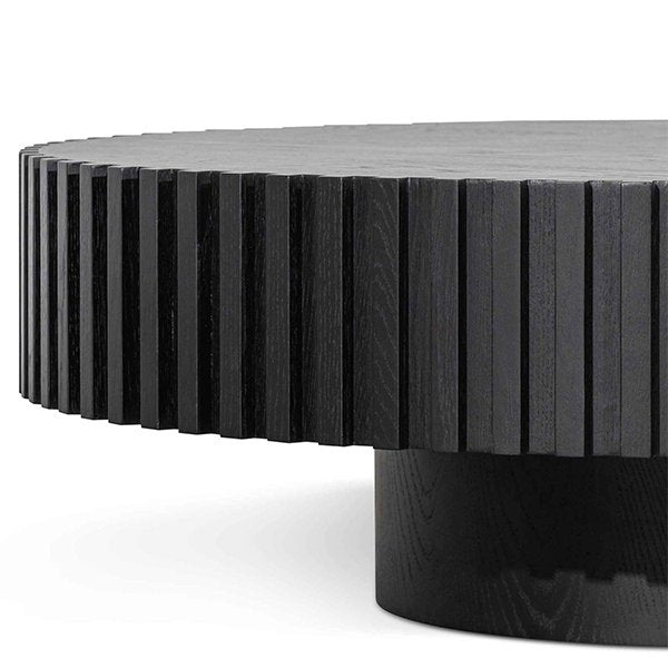 Alfaro Oak Round Coffee Table - Black