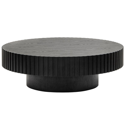 Alfaro Oak Round Coffee Table - Black