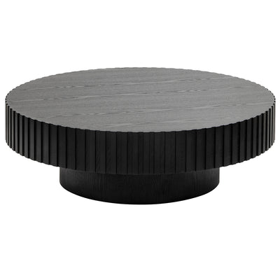 Alfaro Oak Round Coffee Table - Black