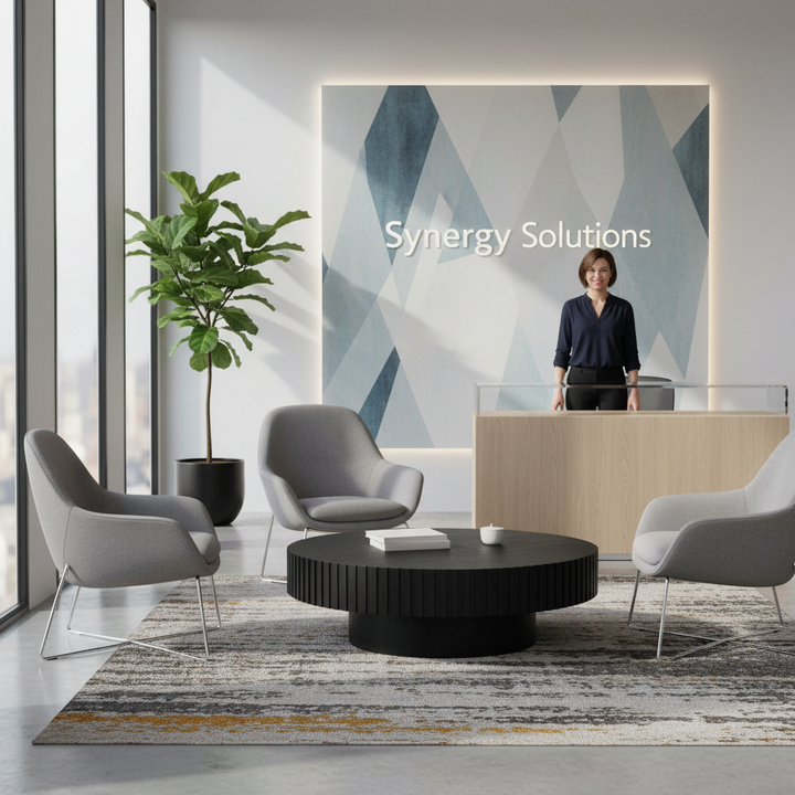 Alfaro Oak Round Coffee Table - Black