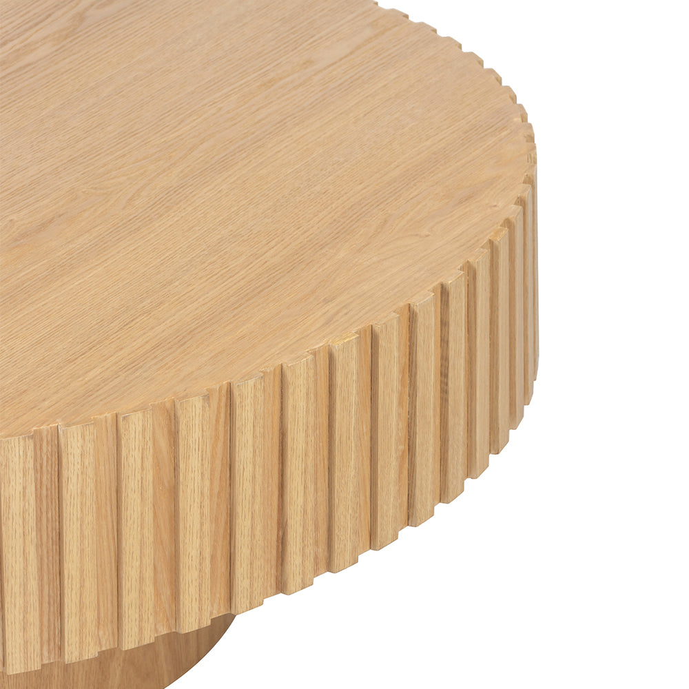 Alfaro Oak Round Coffee Table - Natural